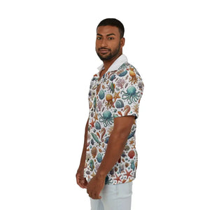 Hawaiian Camp Shirt - Sea Horse Dye Sublimation Print - Dipaliz - Shirts