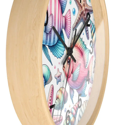 Dive Into Marine Beauty: Fishes Wall Clock Extravaganza - Home Decor