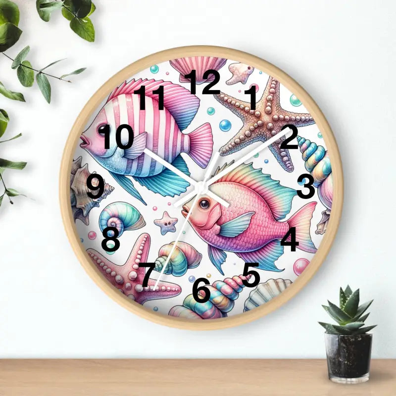 Dive Into Marine Beauty: Fishes Wall Clock Extravaganza - Home Decor