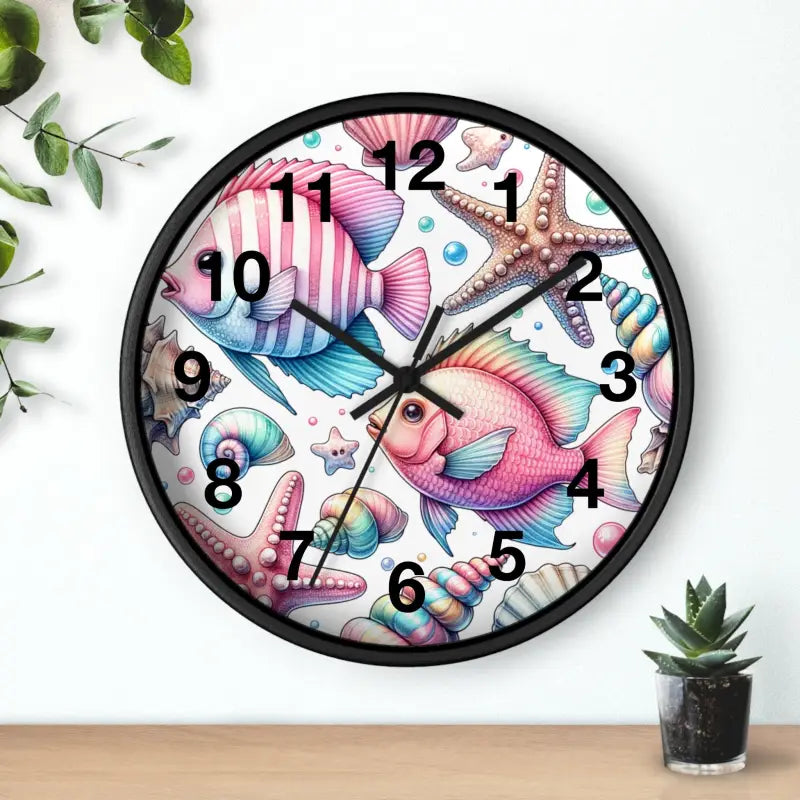 Dive Into Marine Beauty: Fishes Wall Clock Extravaganza - Home Decor