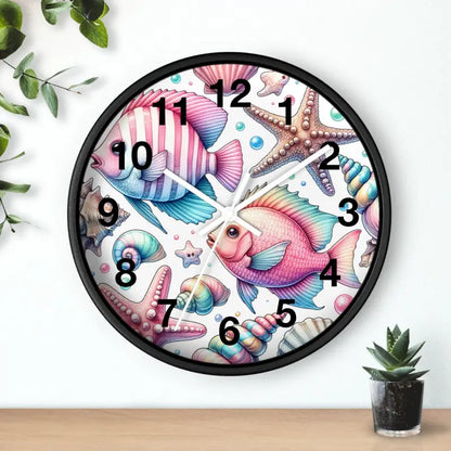 Dive Into Marine Beauty: Fishes Wall Clock Extravaganza - Home Decor