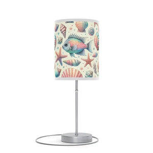 Pastel Fishes Marine Life Steel Lamp - Dipaliz - White / Silver / one Size - Lamps