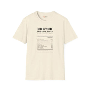 Doctor ?Nutrition Facts’ T-shirt, Funny Medical Shirt for Doctors & Med Students - T-shirts - s