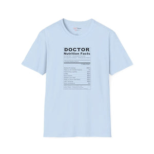 Doctor ?Nutrition Facts’ T-shirt, Funny Medical Shirt for Doctors & Med Students - T-shirts - s
