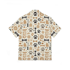 Dog Lover’s Hawaiian Camp Shirt - Classic Button-front Design - Dipaliz - Button