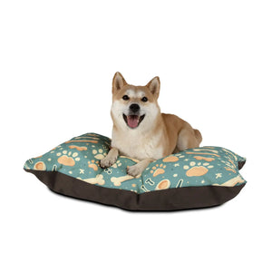 Premium Cotton Pet Bed - Paw Prints Soft Fleece - Dipaliz - Beds