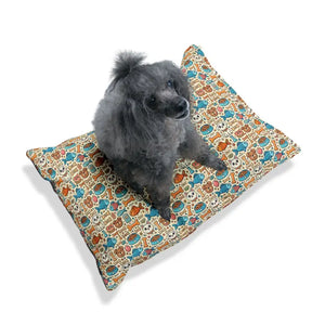 Comfy Cotton Pet Bed with Playful Fish Bones Design - Dipaliz - Beds