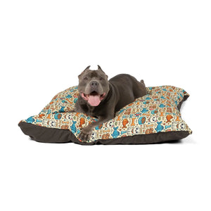 Comfy Cotton Pet Bed - Playful Fish and Bones - Dipaliz - Beds