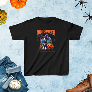 Spooky Dog Halloween Kids Heavy Cotton Tee - Dipaliz - T-shirts - Xs