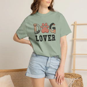 Dog Lover T-shirt, Cute Paw & Puppy Graphic Tee - T-shirts