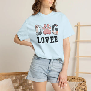 Dog Lover T-shirt, Cute Paw & Puppy Graphic Tee - T-shirts