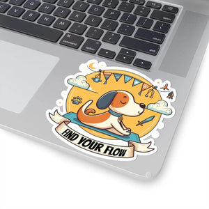 Vibrant Flow Cute Dog Stickers - Yoga Poses - Dipaliz - Decorative