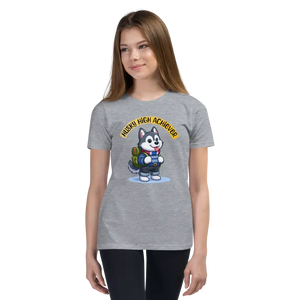 Youth Short Sleeve Dog Tee - Comfy Cotton Style - Dipaliz - Athletic Heather / s - T-shirts