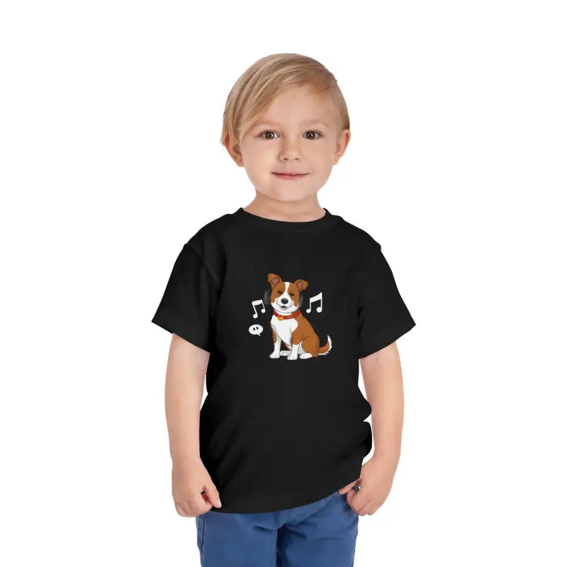 Doggie Dj Short Sleeve Tee: Fun & Comfy for Toddlers - Black / 2t Kids Clothes