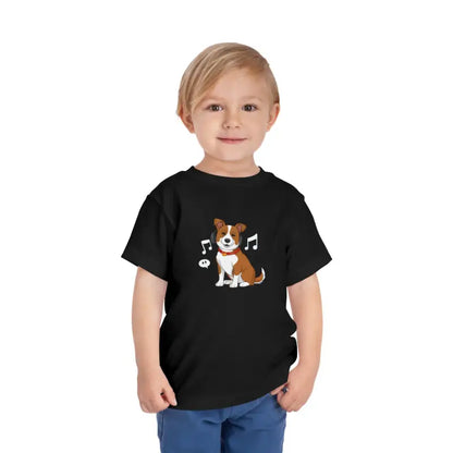 Doggie Dj Short Sleeve Tee: Fun & Comfy for Toddlers - Black / 2t Kids Clothes