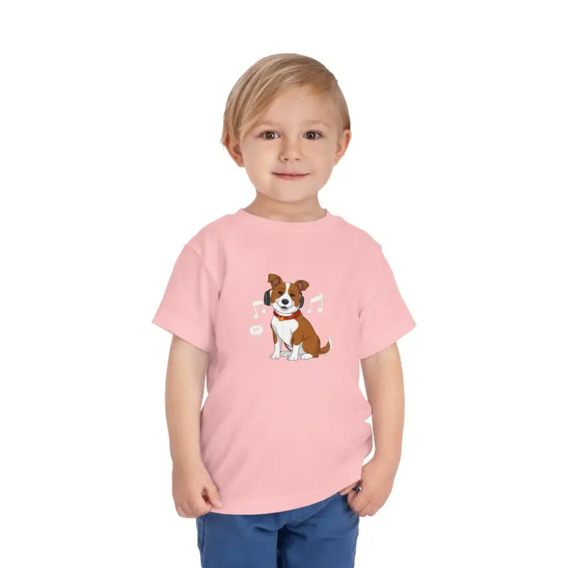 Doggie Dj Short Sleeve Tee: Fun & Comfy for Toddlers - Pink / 3t Kids Clothes