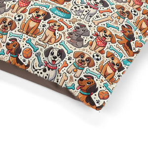 Cozy Dog Pet Bed Bone Design Cotton Comfort Haven - Dipaliz - Beds