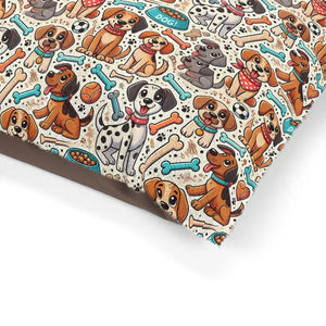 Cozy Dog Pet Bed Bone Design Cotton Comfort Haven - Dipaliz - Beds