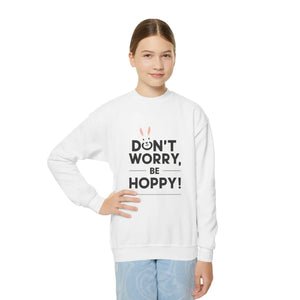 Cozy Youth Crewneck - Don’t Worry be Hoppy Easter - Dipaliz - Sweatshirts