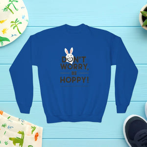 Cozy Youth Crewneck - Don’t Worry be Hoppy Easter - Dipaliz - Sweatshirts