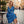 Dot Capri Blue Midi Dress – Long Sleeve Pockets - Dipaliz - Dresses - Xs