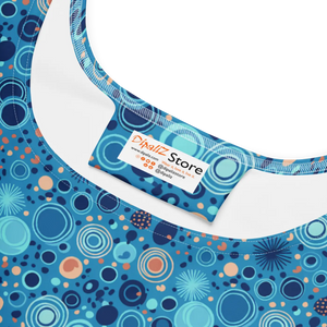 Capri Blue Skater – Dot Pattern Recycled Polyester - Dipaliz - Dresses - Xs