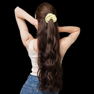 White Polka Dots Scrunchie - Sustainable Hair Tie - Dipaliz - Ponytail Holders