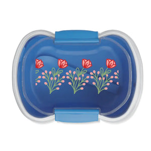 Two Tier Lunch Box Bpa Free Double Decker Fun Design by Dipaliz - one Size / Blue - Sets
