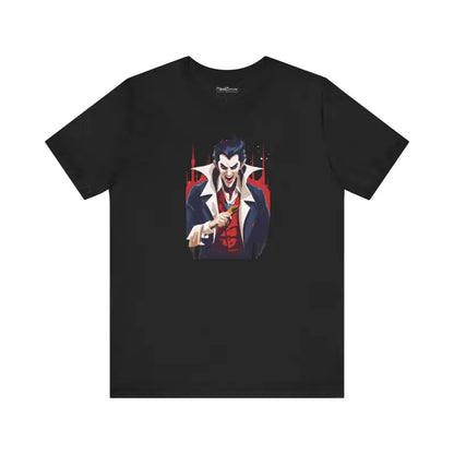 Unleash Halloween Vibes with Dracula Jersey Short Sleeve Tee! - T-shirt