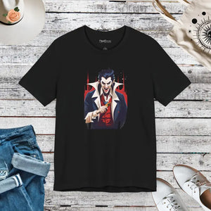 Unisex Jersey Short Sleeve Tee - Dracula Halloween - Dipaliz - Black / s - T-shirts