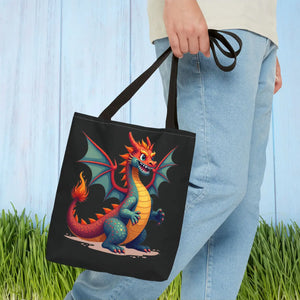 Fierce Dragon Aop Tote - Bold Shopping Statement - Dipaliz - Totes