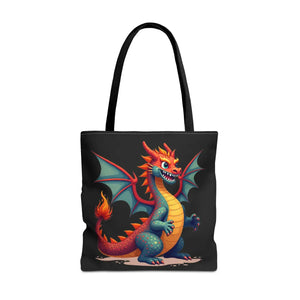 Fierce Dragon Aop Tote - Bold Shopping Statement - Dipaliz - Totes