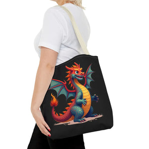Fierce Dragon Aop Tote - Bold Shopping Statement - Dipaliz - Totes