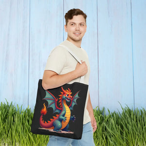Fierce Dragon Aop Tote - Bold Shopping Statement - Dipaliz - Totes