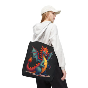 Fierce Dragon Aop Tote - Bold Shopping Statement - Dipaliz - Totes