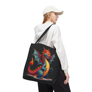 Fierce Dragon Aop Tote - Bold Shopping Statement - Dipaliz - Totes