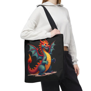Fierce Dragon Aop Tote - Bold Shopping Statement - Dipaliz - Totes