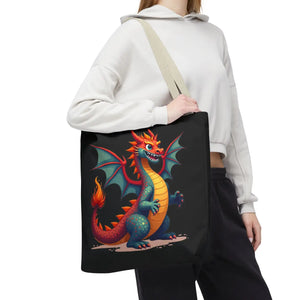 Fierce Dragon Aop Tote - Bold Shopping Statement - Dipaliz - Totes