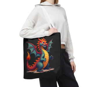 Fierce Dragon Aop Tote - Bold Shopping Statement - Dipaliz - Totes