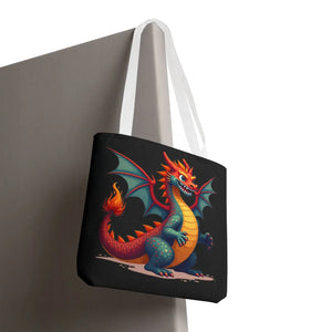 Fierce Dragon Aop Tote - Bold Shopping Statement - Dipaliz - Totes