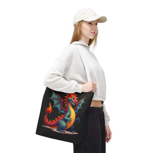 Fierce Dragon Aop Tote - Bold Shopping Statement - Dipaliz - Totes