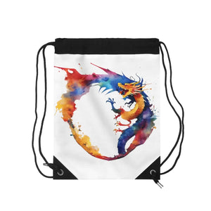 Vibrant Paint Splashes Drawstring Bag - Lightweight Travel - Dipaliz - Backpacks