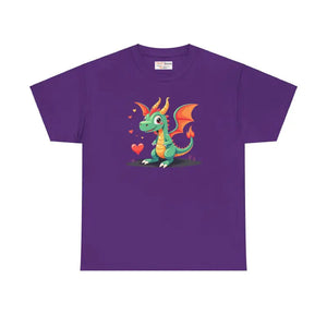 Epic Dragon Hearts Unisex Heavy Cotton Tee - Dipaliz - Purple / s - T-shirts