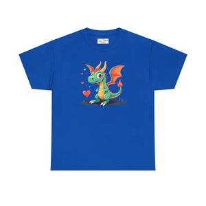 Epic Dragon Hearts Unisex Heavy Cotton Tee - Dipaliz - Neon Blue / s - T-shirts