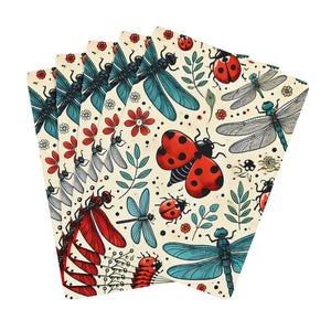 Ladybugs Fun Poker Playing Cards 300gsm Premium Stock - Dipaliz - 2.5’’ x 3.5’’ / White / Semi Glossy - Card Games