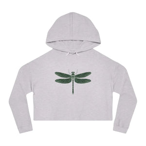 Trendy Dragonfly Cropped Hoodie - Cloud Fleece - Dipaliz - Sweatshirts