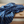 Draped blue striped fabric