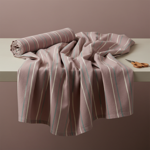 Draped striped fabric