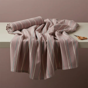 Striped rose combed cotton fabric by DipaliZ draped to reveal the vertical stripe