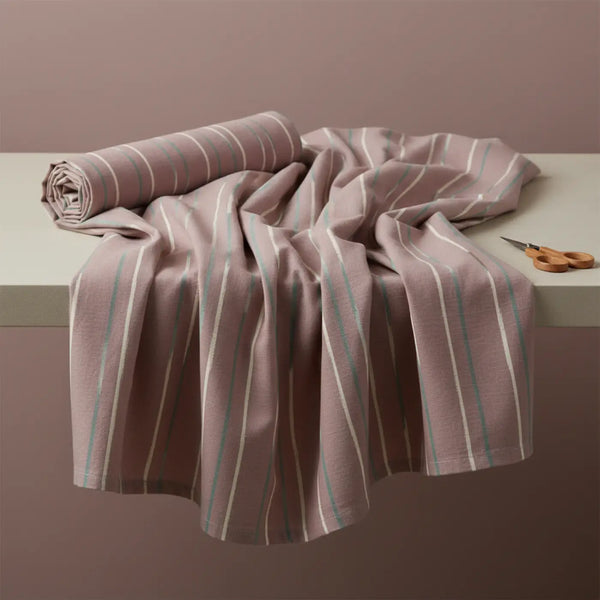 DipaliZ Striped Rose Cotton Fabric by the Yard — shown draped to show the drape and hand of the cloth